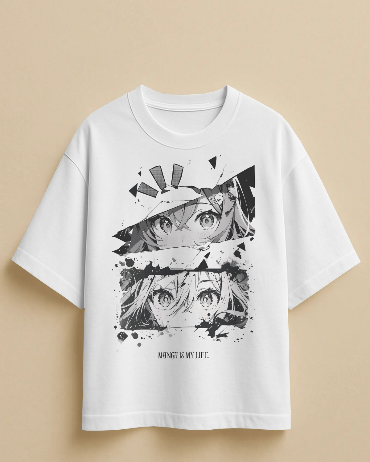 "Manga Is My Life" Oversized Anime Graphic T-Shirt – Unisex Streetwear Tee - indiflux.store