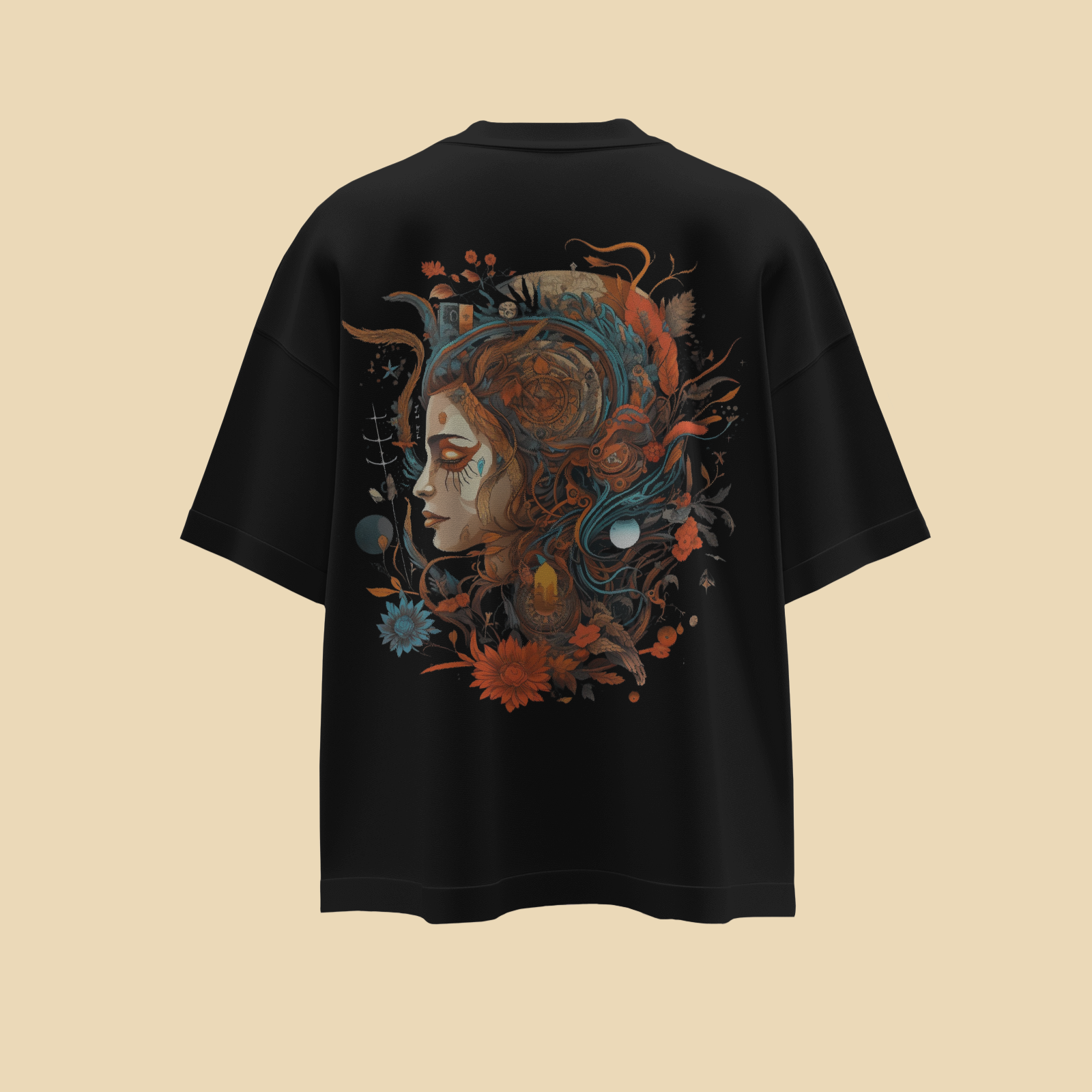 Artistic Muse Oversized T-Shirt – Premium 240 GSM Streetwear Tee for Creative Souls (Unisex) - indiflux.store