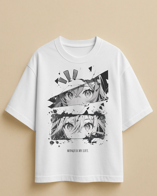 "Manga Is My Life" Oversized Anime Graphic T-Shirt – Unisex Streetwear Tee - indiflux.store