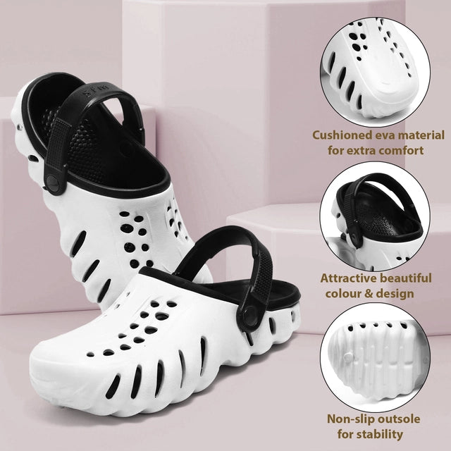 Clogs for Men (Black & White) - indiflux.store